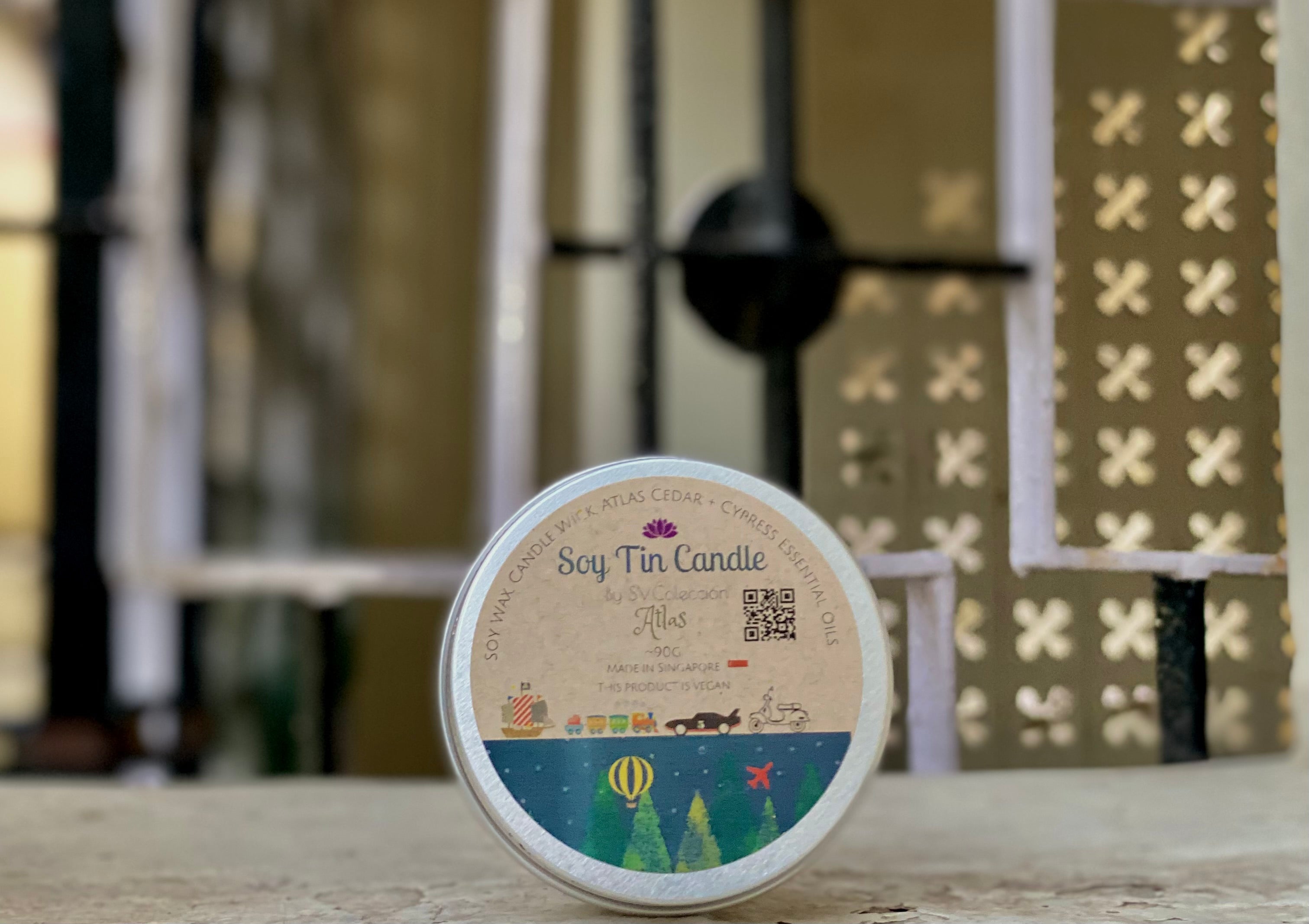 Atlas - a Soy Tin Candle, made with care and only vegan products